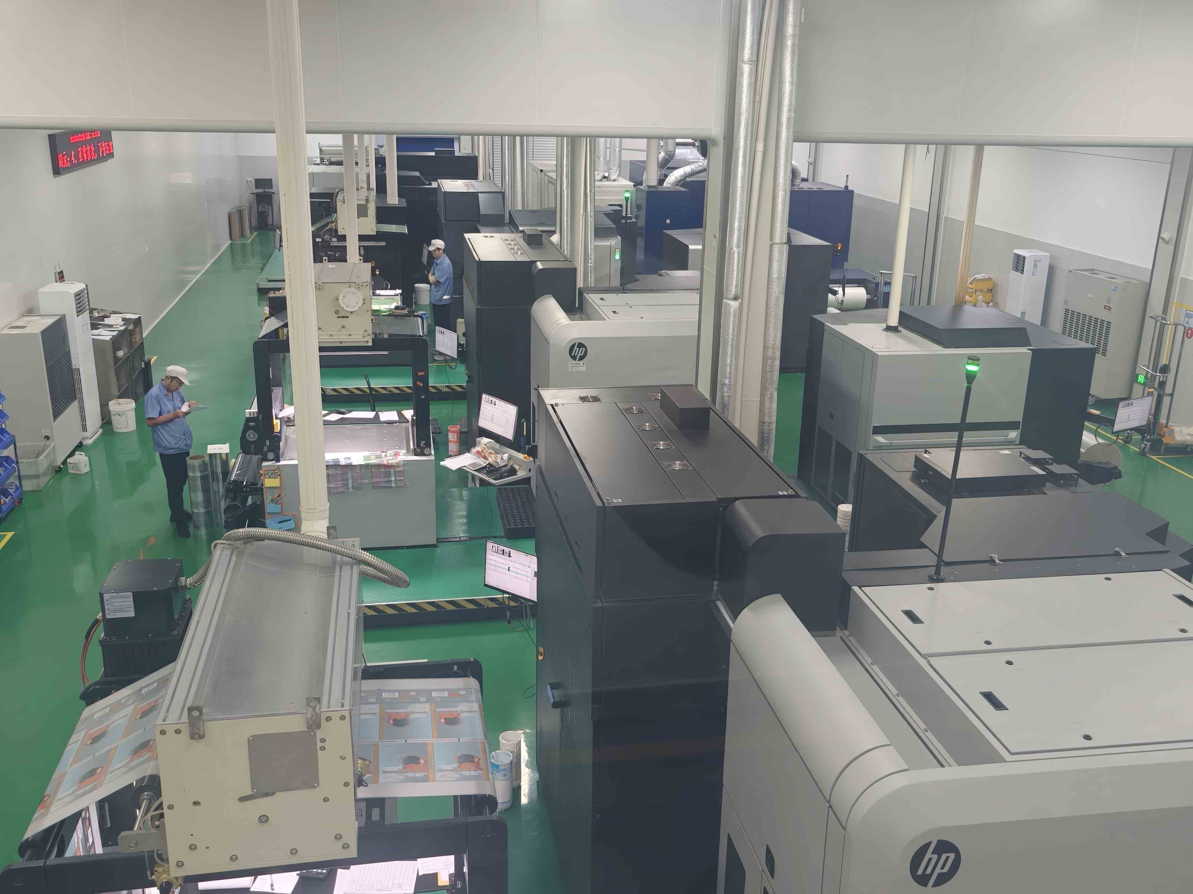 Digital printing equipment and printed film in the flexible packaging workshop